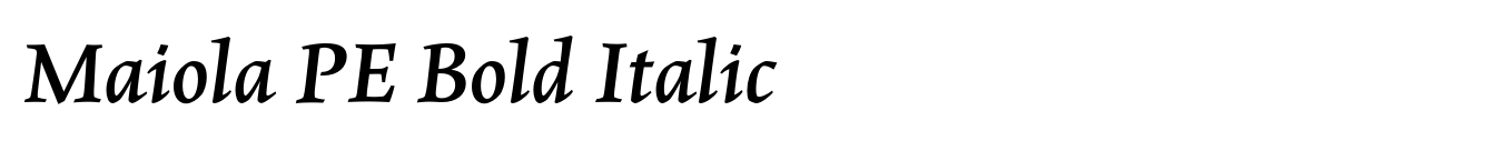 Maiola PE Bold Italic